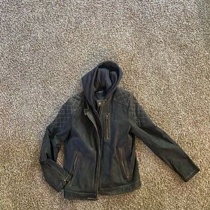 Black Rivet genuine leather jacket
